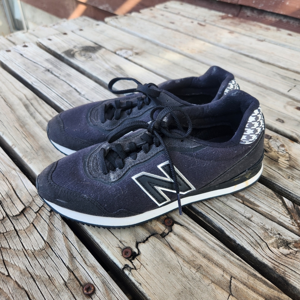New Balance Sola Sleek Black Sneakers Houndstooth Casual 6 Tennis Shoes - Picture 3 of 6